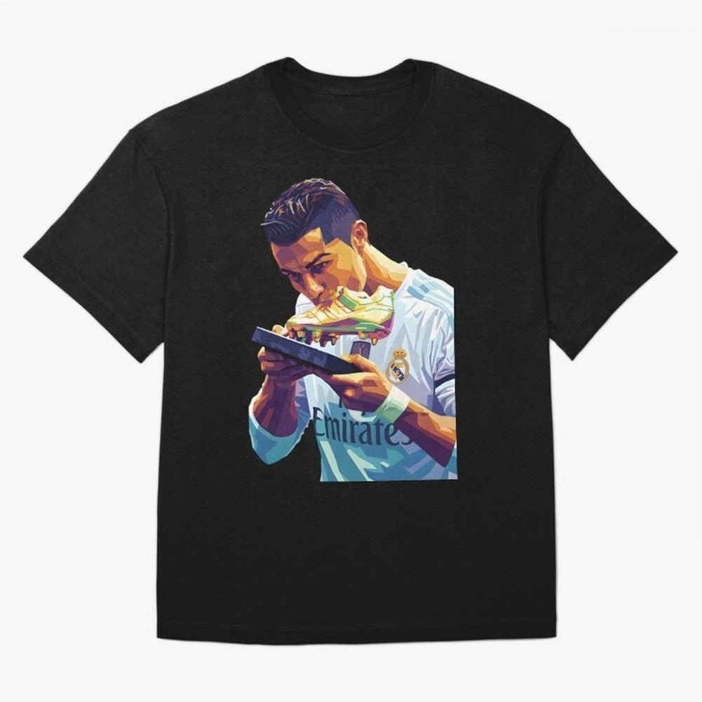 Ronaldo pop art Oversized T-Shirt Cheer for Match Day Hype around FIFA World Cup 2026, Neymar, Haaland and Cristiano Ronaldo, Spain and Netherlands, Soccer Culture, Superstar Moments, National Team Dreams and Competitive Fire; Made for Collectors