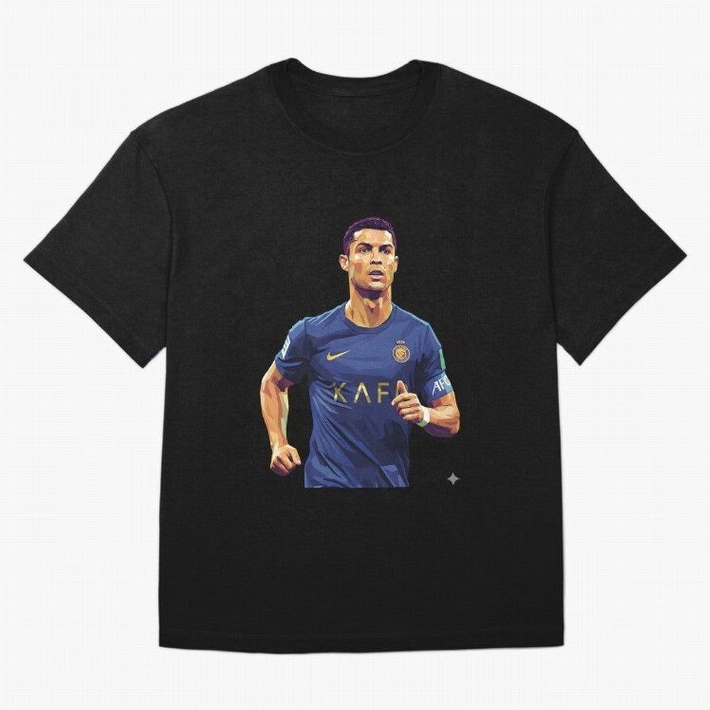 Ronaldo pop art Oversized T-Shirt Bring Bold Fan Energy to FIFA World Cup 2026 for Fans of Haaland and Mbappe and Spain, Bringing Classic Soccer Heritage, Championship Pressure, Fan Loyalty and International Pride; Perfect for People Who Love