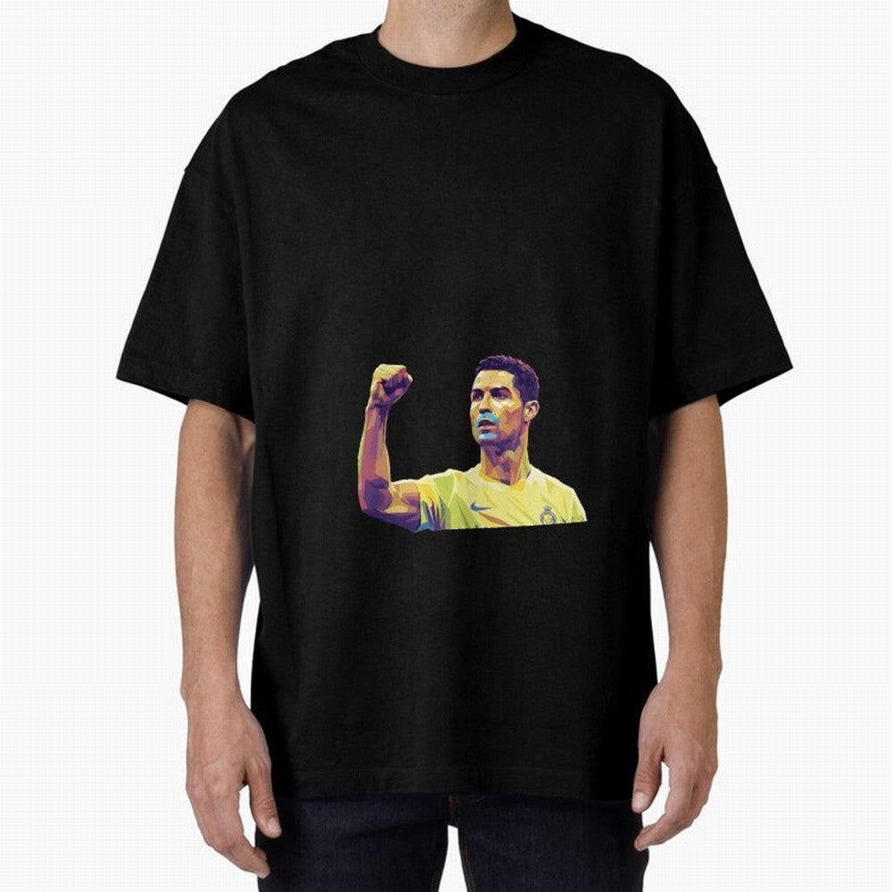 Ronaldo pop art Oversized T-Shirt Celebrate National Team Dreams in Match Day Hype around FIFA World Cup 2026, Messi and Cristiano Ronaldo, Argentina and Brazil, Game Day Rituals, Football Legends, Country Pride and the Road to the Final; Made for