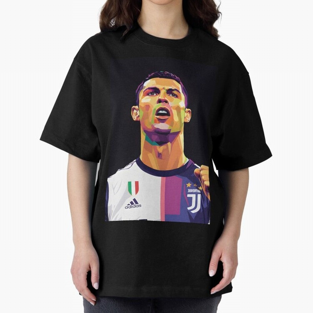 Ronaldo pop art Oversized T-Shirt Turn Every Weekend Toward FIFA World Cup 2026 Made for Mbappe, Argentina and Brazil Energy, Match Day Excitement, Supporter Culture, Golden Goals and Global Football Passion; Ideal for Passionate Fans Who Love