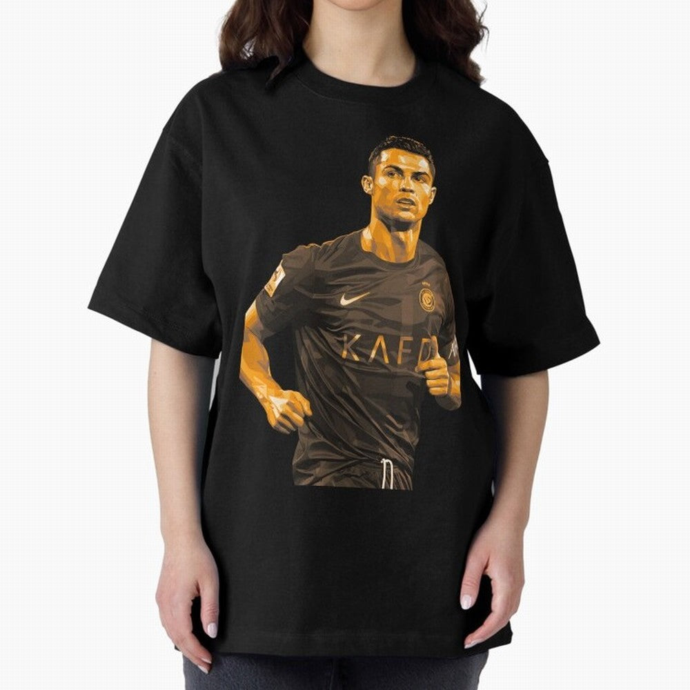 Ronaldo Oversized T-Shirt Show Fan Pride Across FIFA World Cup 2026 Group Stage Filled with CR7, France and Portugal Energy, Football Festival Excitement, Trophy Ambitions, Country Rivalries and Star Player Buzz; Ideal for Football Dads, Football
