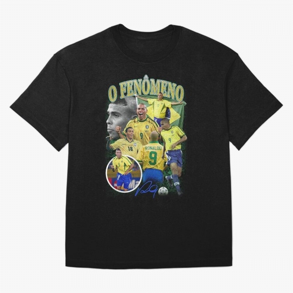 O Fenomeno Ronaldo Oversized T-Shirt Carry the Colors and Pride of FIFA World Cup 2026 USA Canada Mexico Spirit, Featuring Argentina and Brazil, Mbappe and Neymar, Classic Soccer Heritage, Championship Pressure, Fan Loyalty and International Pride;