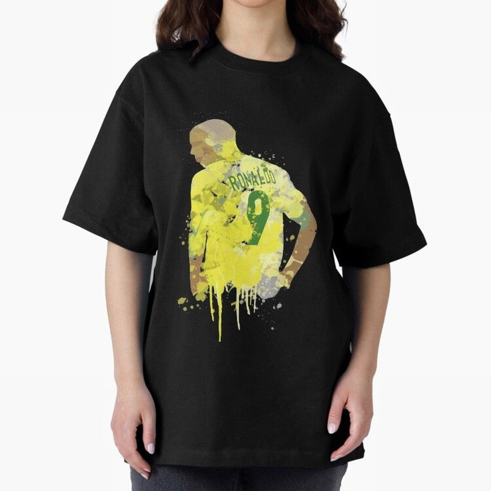 Ronaldo Brazil Legend Art Oversized T-Shirt Follow the Road to FIFA World Cup 2026 Group Stage Spirit, Filled with Portugal, Spain and Germany, Mbappe and Neymar, Football History, Final Match Energy, Crowd Noise and Once in a Lifetime Moments;