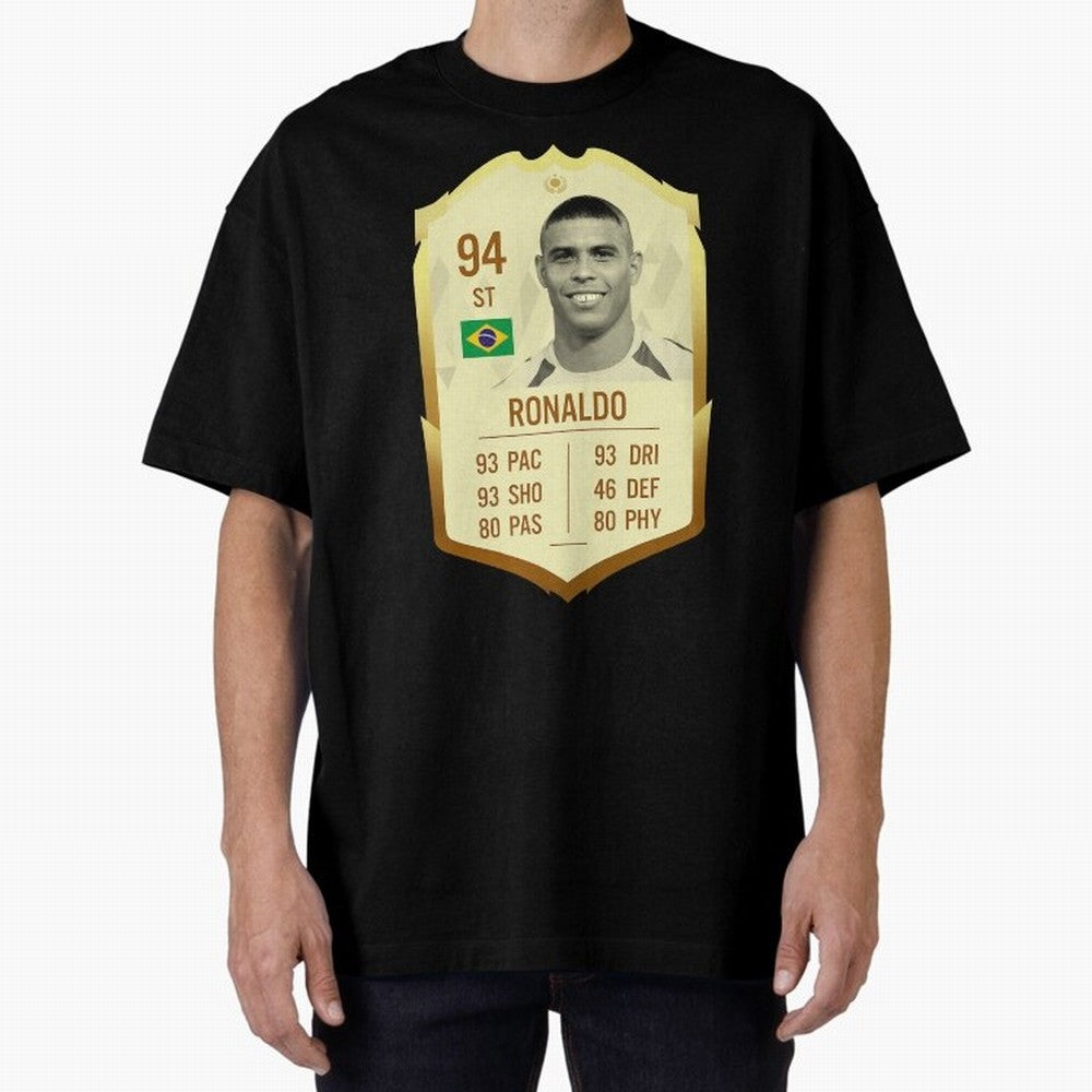 Ronaldo Ultimate Card Oversized T-Shirt Turn Every Weekend Toward FIFA World Cup 2026 for Fans of Mbappe and Brazil, Bringing Sports Nostalgia, International Competition, Famous Players and Unforgettable Victories; Made for Collectors Who Enjoy