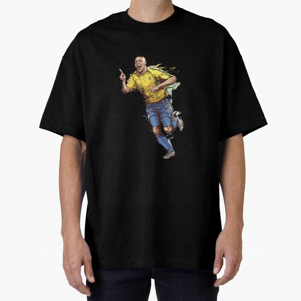 Brazilian Football Player from Milano Oversized T-Shirt Show Support during FIFA World Cup 2026 Group Stage for Fans of Mbappe and Neymar and England, France and Netherlands, Bringing Supporter Pride, Iconic Celebrations, Legendary Names and Global