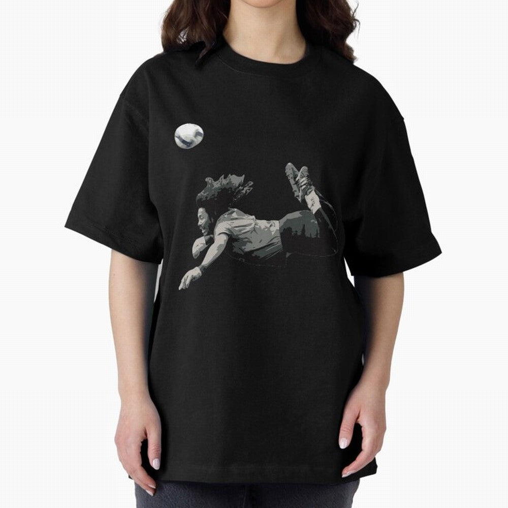 Rene Higuitas Scorpion kick35 Oversized T-Shirt Support Your Favorite Stars during FIFA World Cup 2026 USA Canada Mexico Spirit, Made for Portugal, Spain and Germany, Cristiano Ronaldo, Haaland and CR7, Sports Nostalgia, International Competition,
