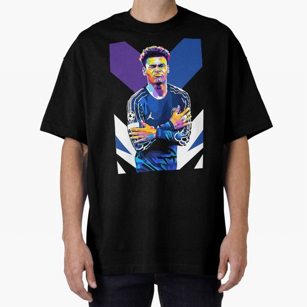 Desire Doue in WPAP Style Oversized T-Shirt Relive Legendary Nights from FIFA World Cup 2026 Group Stage Featuring Haaland and Mbappe, Argentina and Brazil Energy, Stadium Chants, National Pride, Trophy Dreams and Unforgettable Football Memories;