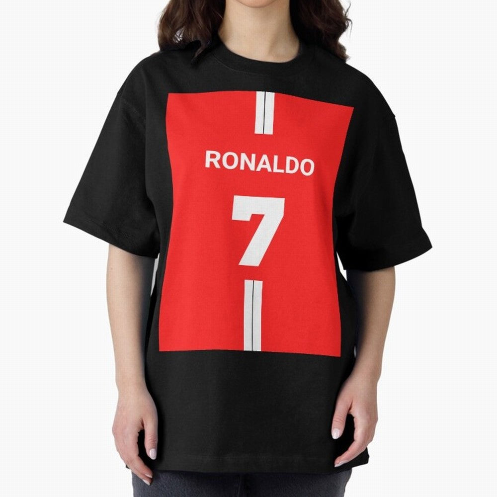 Ronaldo Jersey - 7 Back to Manchester Oversized T-Shirt Follow the Road to FIFA World Cup 2026 Spirit, Made for Spain and Netherlands, CR7 and Messi, Supporter Pride, Iconic Celebrations, Legendary Names and Global Match Day Energy; Ideal for Fans