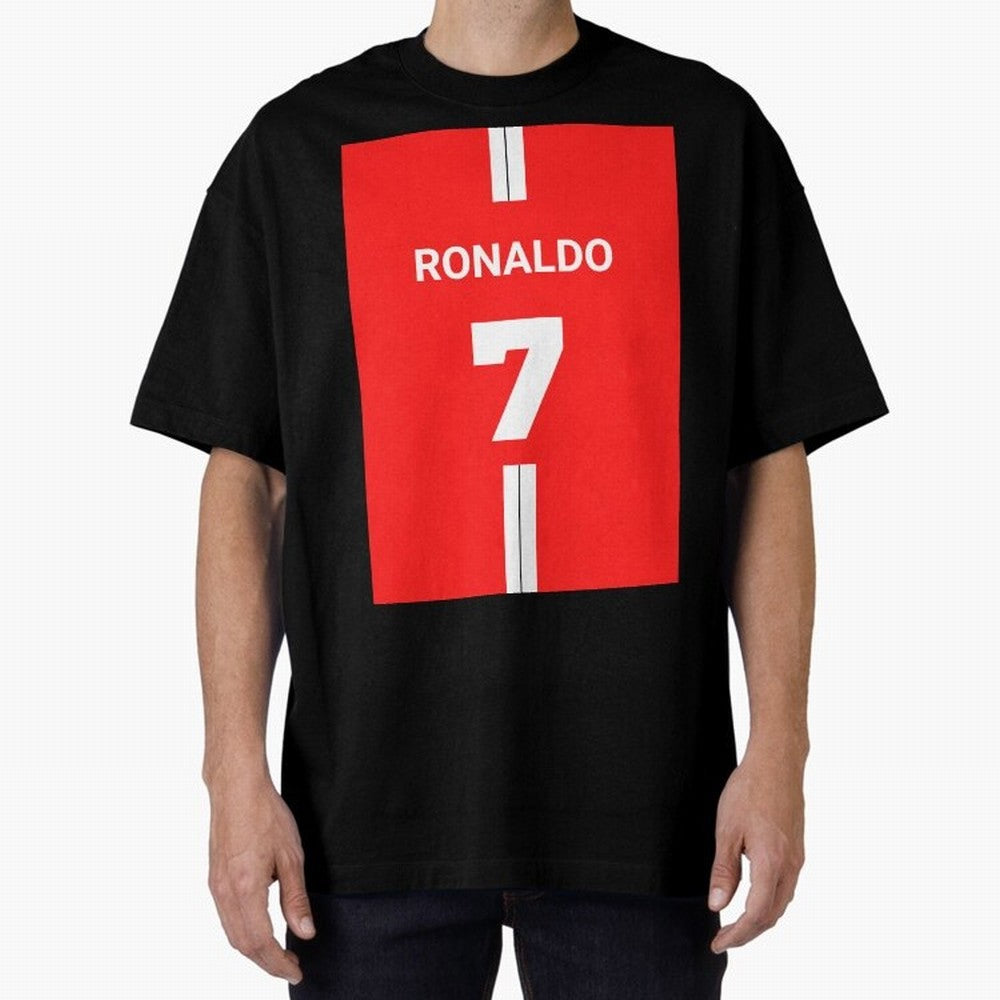 Ronaldo Jersey - 7 Back to Manchester Oversized T-Shirt Follow the Road to FIFA World Cup 2026 Spirit, Made for Spain and Netherlands, CR7 and Messi, Supporter Pride, Iconic Celebrations, Legendary Names and Global Match Day Energy; Ideal for Fans