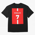 Ronaldo Jersey - 7 Back to Manchester Oversized T-Shirt Follow the Road to FIFA World Cup 2026 Spirit, Made for Spain and Netherlands, CR7 and Messi, Supporter Pride, Iconic Celebrations, Legendary Names and Global Match Day Energy; Ideal for Fans