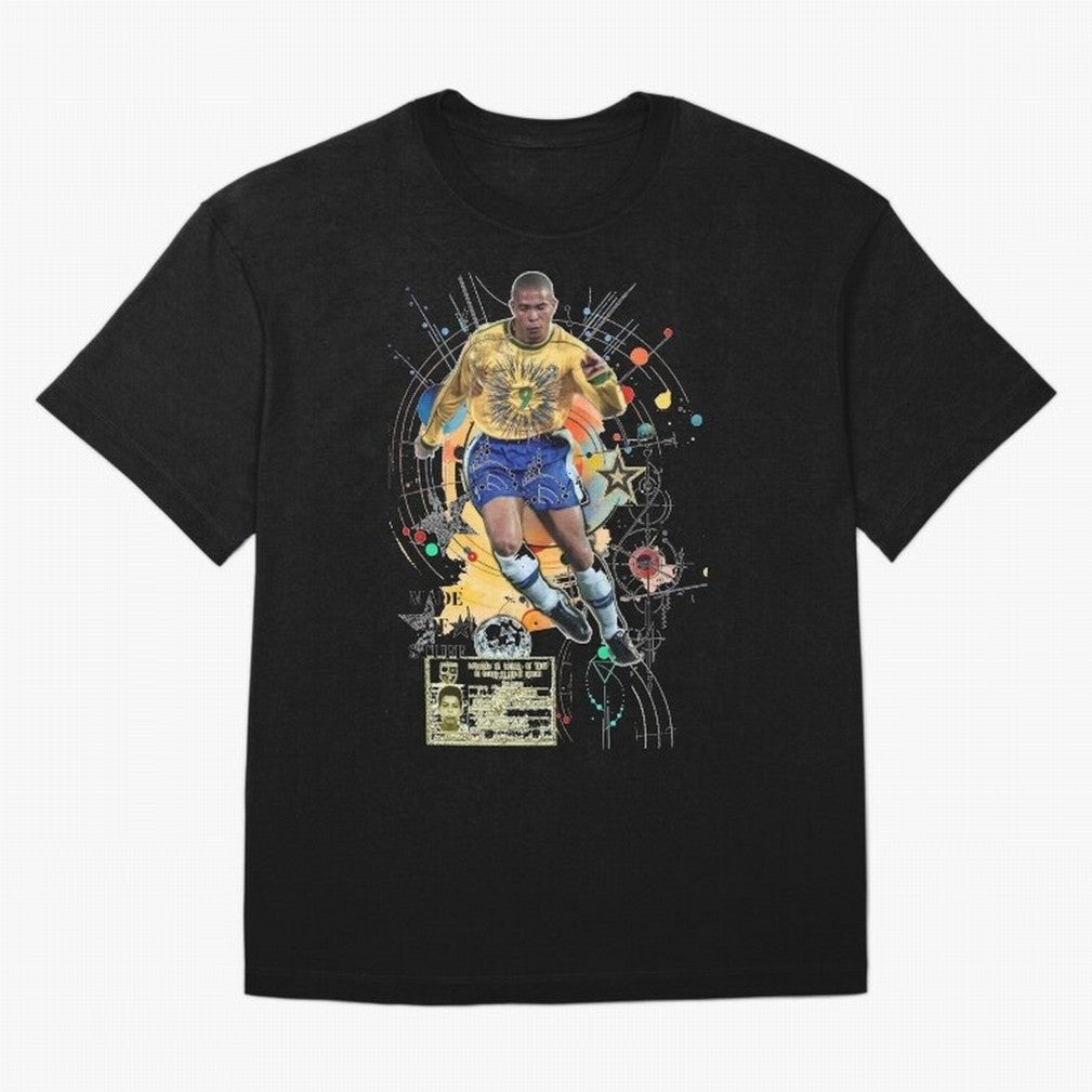 Ronaldo Nazario Football Playmaker Oversized T-Shirt Celebrate Fan Culture around FIFA World Cup 2026 Group Stage for Fans of Haaland and Mbappe and Netherlands, Bringing Vintage Soccer Flavor, Modern Football Stars, National Flags and Final Night