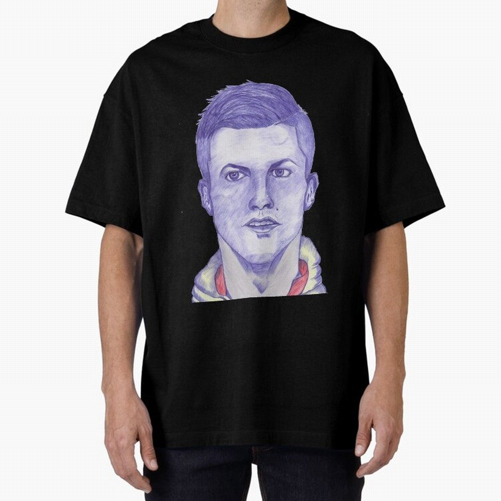 C-Ronaldo portrait drawing Oversized T-Shirt Fuel FIFA World Cup 2026 USA Canada Mexico for Fans of Messi, Neymar and Mbappe and Argentina, France and Brazil, Bringing Stadium Memories, Football Loyalty, International Chants and Championship