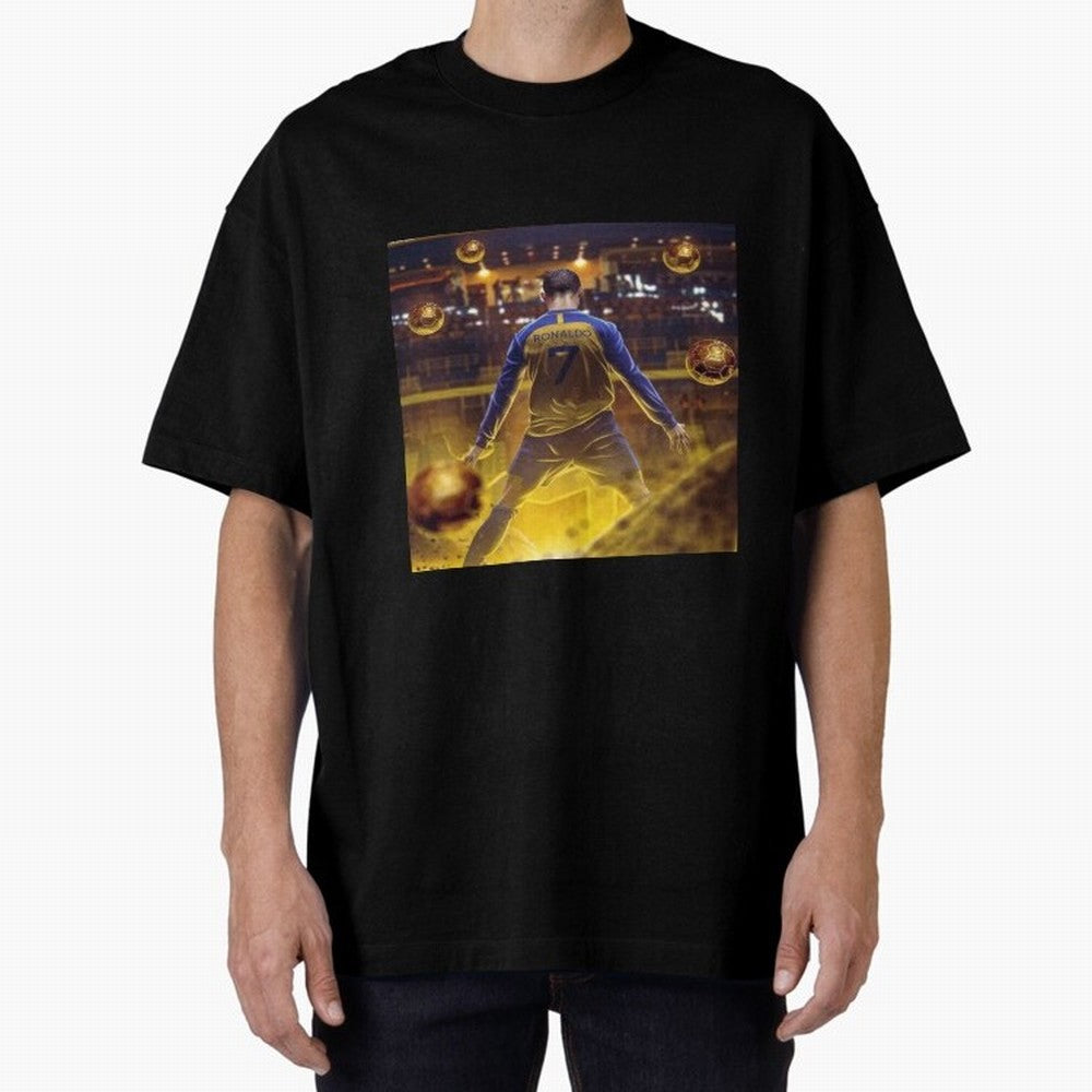 Ronaldo al nassr Oversized T-Shirt Celebrate Rivalries and Pride in FIFA World Cup 2026 USA Canada Mexico for Fans of Cristiano Ronaldo, Haaland and CR7 and Portugal, Spain and Germany, Bringing Football Festival Excitement, Trophy Ambitions,
