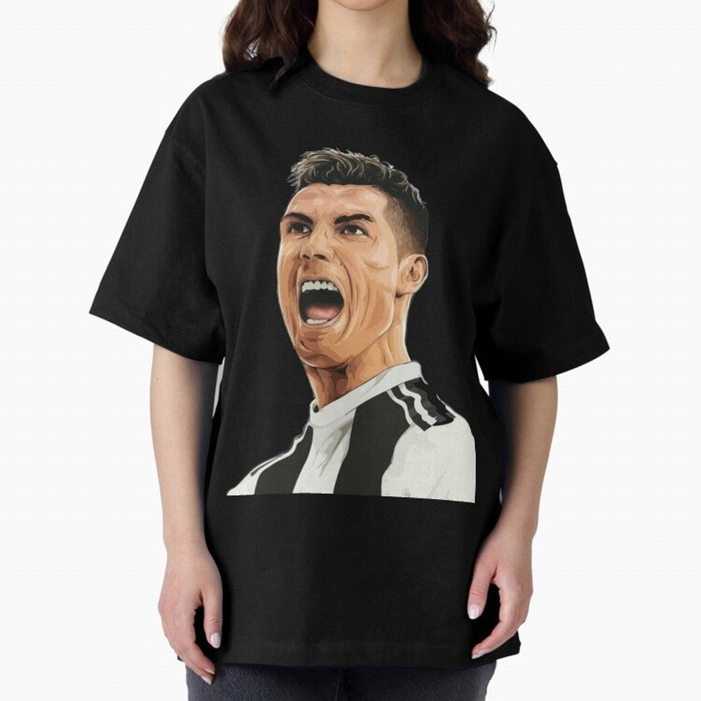 Ronaldo Ronaldo Oversized T-Shirt Relive the Noise and Pride of FIFA World Cup 2026 Group Stage for Fans of Haaland and Mbappe and France, Bringing Match Day Excitement, Supporter Culture, Golden Goals and Global Football Passion; Perfect for