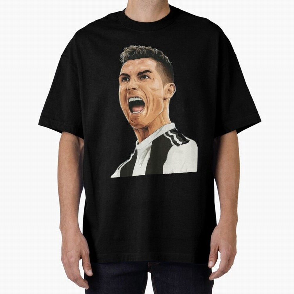 Ronaldo Ronaldo Oversized T-Shirt Relive the Noise and Pride of FIFA World Cup 2026 Group Stage for Fans of Haaland and Mbappe and France, Bringing Match Day Excitement, Supporter Culture, Golden Goals and Global Football Passion; Perfect for