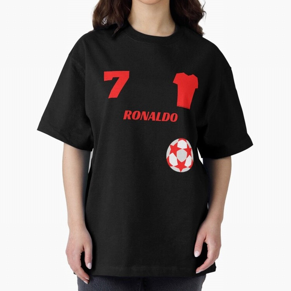 Ronaldo 7 - Man U Back to Manchester Oversized T-Shirt Bring World Football Passion into FIFA World Cup 2026 USA Canada Mexico for Fans of Neymar and Netherlands, Bringing Sports Nostalgia, International Competition, Famous Players and