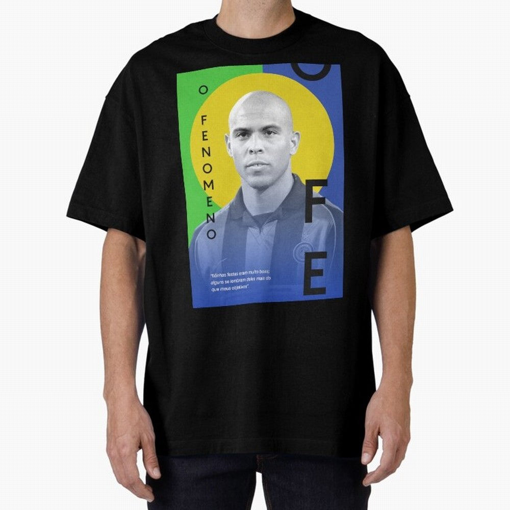 O Phenomenon Oversized T-Shirt Support Your Favorite Stars during FIFA World Cup 2026 Group Stage for Fans of Mbappe and France and Portugal, Bringing Vintage Soccer Flavor, Modern Football Stars, National Flags and Final Night Emotion; Created for