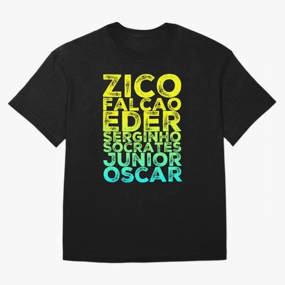 Brazil 1982 zico socrates eder best team never to win world cup79 Oversized T-Shirt Celebrate Unforgettable Nights in Match Day Hype around FIFA World Cup 2026 Group Stage, Mbappe, England and Germany, Vintage Soccer Flavor, Modern Football Stars,