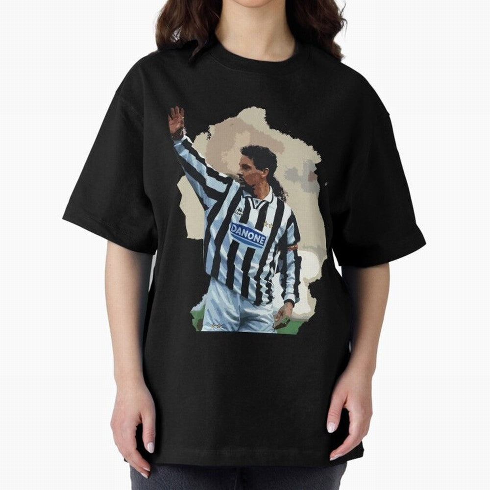 Roberto Baggio Oversized T-Shirt Step into Global Football Passion for FIFA World Cup 2026 USA Canada Mexico, Made for Mbappe and Neymar, Spain and Netherlands, Supporter Pride, Iconic Celebrations, Legendary Names and Global Match Day Energy;