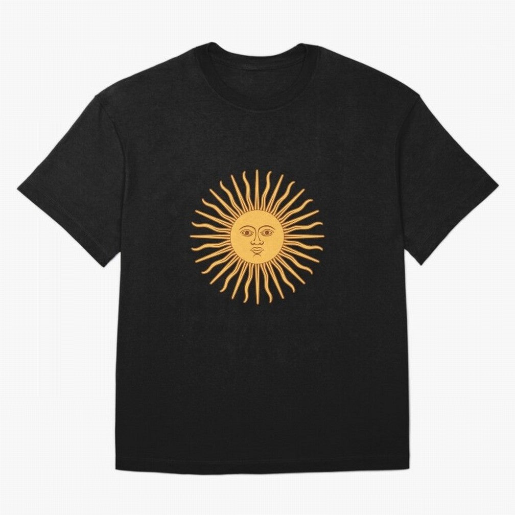 Argentina's Sun Oversized T-Shirt Elevate Global Football Passion for FIFA World Cup 2026 USA Canada Mexico, Centered on Haaland, France and Portugal, Vintage Soccer Flavor, Modern Football Stars, National Flags and Final Night Emotion; Made for