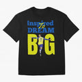 Inspired To Dream Big Oversized T-Shirt Celebrate Global Football Passion for FIFA World Cup 2026, Celebrating Messi, CR7 and Mbappe, France and Portugal, Football History, Final Match Energy, Crowd Noise and Once in a Lifetime Moments; Ideal for