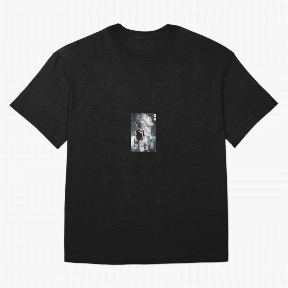 Ronaldo sticker Oversized T-Shirt Join the Global Buzz around the FIFA World Cup 2026 USA Canada Mexico Journey through CR7 and Messi Highlights, Brazil Pride, Football Passion, Legendary Performances, Festival Vibes and Supporter Community; Ideal