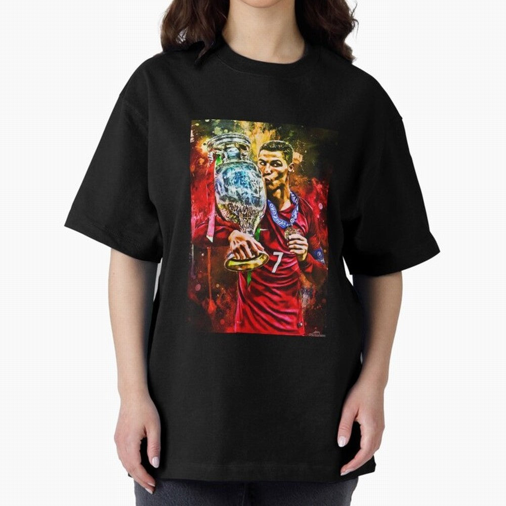 Christiano Ronaldo Oversized T-Shirt Relive the Noise and Pride of FIFA World Cup 2026 Group Stage for Fans of Messi, Neymar and Mbappe and England, France and Netherlands, Bringing Worldwide Fan Energy, Dramatic Goals, Stadium Lights and