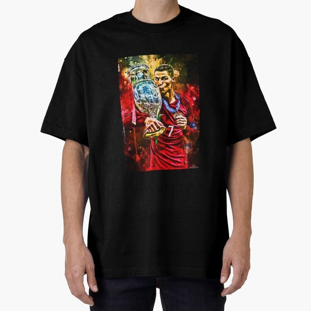 Christiano Ronaldo Oversized T-Shirt Relive the Noise and Pride of FIFA World Cup 2026 Group Stage for Fans of Messi, Neymar and Mbappe and England, France and Netherlands, Bringing Worldwide Fan Energy, Dramatic Goals, Stadium Lights and