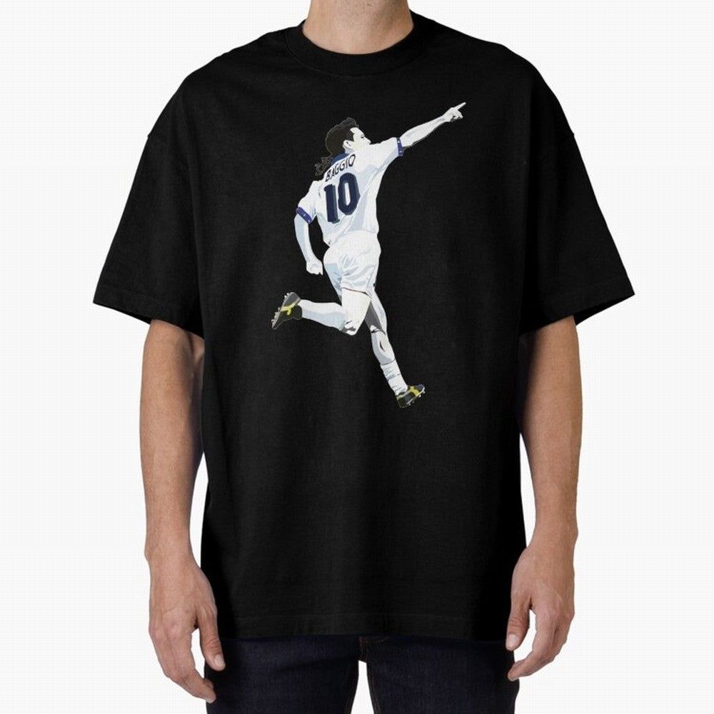Roberto Baggio - Italy | Mbappe gift Oversized T-Shirt Represent FIFA World Cup 2026 Built around Neymar, Haaland and Cristiano Ronaldo, Portugal, Spain and Germany Energy, Worldwide Fan Energy, Dramatic Goals, Stadium Lights and Championship