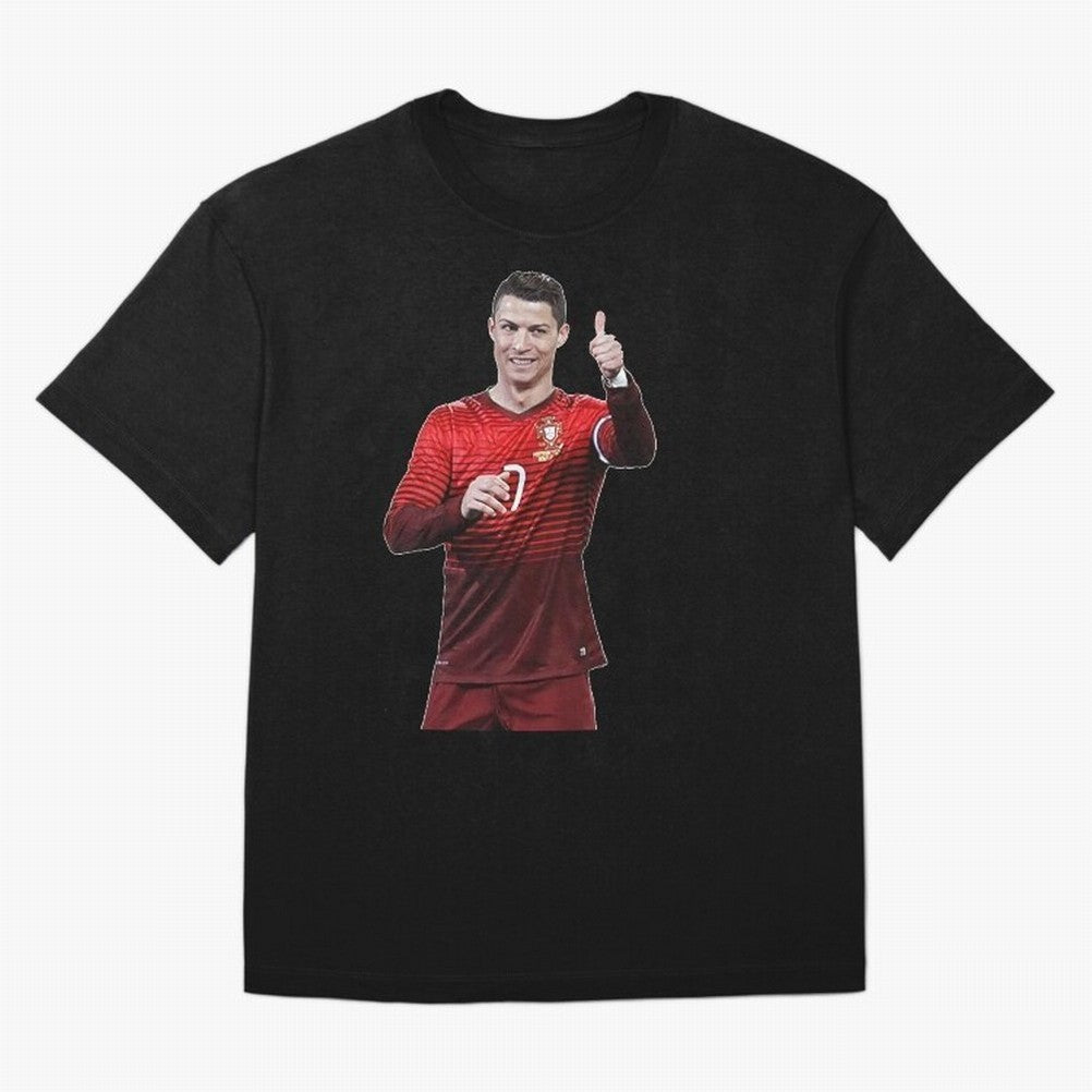 Ronaldo Thumbs Up Oversized T-Shirt Cheer for the FIFA World Cup 2026 Group Stage Journey through Mbappe Highlights, Portugal Pride, Global Supporter Spirit, Legendary Goals, National Colors and Tournament Celebration; Perfect for People Who Love