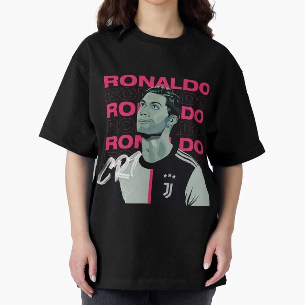 Ronaldo Oversized T-Shirt Show Up for the Glory of Match Day Hype around FIFA World Cup 2026 USA Canada Mexico, Messi, Neymar and Mbappe, Portugal, Spain and Germany, Sports Nostalgia, International Competition, Famous Players and Unforgettable