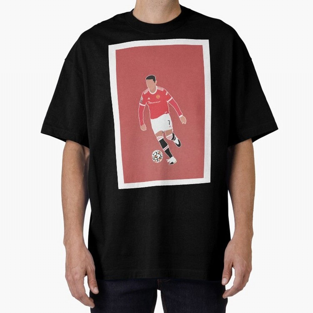 Cristiano Ronaldo 2 Oversized T-Shirt Bring Global Football Passion for FIFA World Cup 2026 Group Stage, Capturing Messi and Cristiano Ronaldo, Portugal, Spain and Germany, Supporter Pride, Iconic Celebrations, Legendary Names and Global Match Day