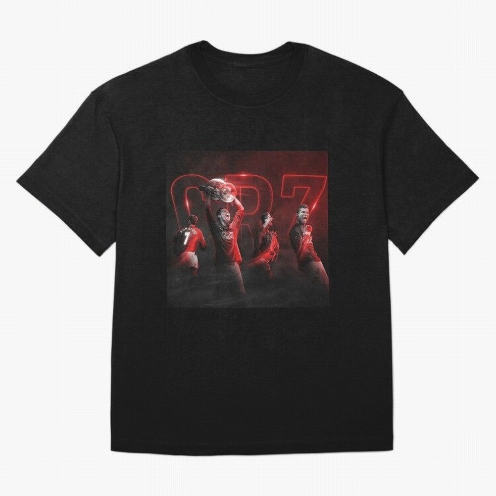 Cristiano Ronaldo in Manchester United Oversized T-Shirt Celebrate Every Goal in FIFA World Cup 2026 USA Canada Mexico Spirit, Driven by Netherlands, Cristiano Ronaldo, Haaland and CR7, Global Supporter Spirit, Legendary Goals, National Colors and