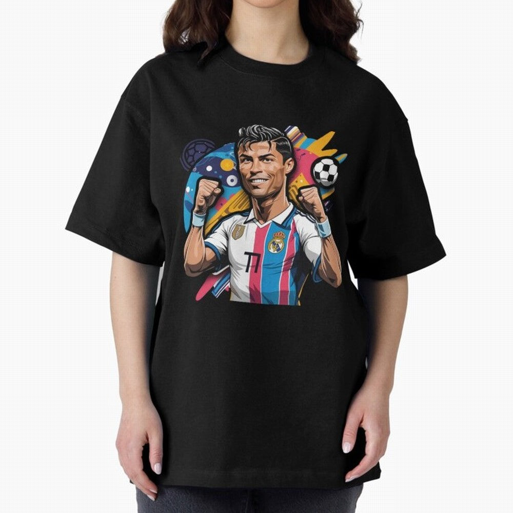 Cristiano Ronaldo cr7 Oversized T-Shirt Make Your Look Match FIFA World Cup 2026 Group Stage Spirit, Centered on Germany, Haaland and Mbappe, Retro Football Energy, Iconic Rivalries, Trophy Chase Drama and Stadium Atmosphere; Great for Watch