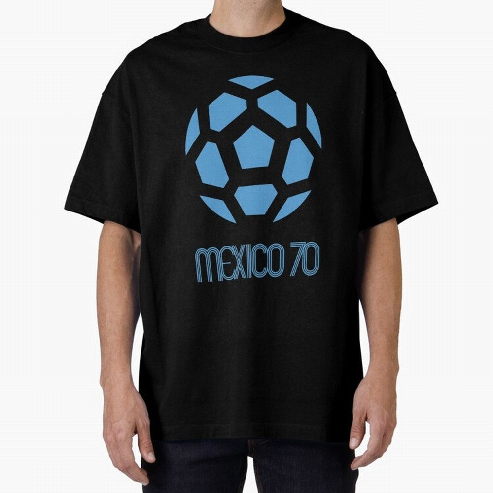 Retro World Cup 70 Logo Oversized T-Shirt Keep the Legacy of FIFA World Cup 2026 Spirit, Filled with England and Germany, Messi, Neymar and Mbappe, Football Passion, Legendary Performances, Festival Vibes and Supporter Community; Ideal for