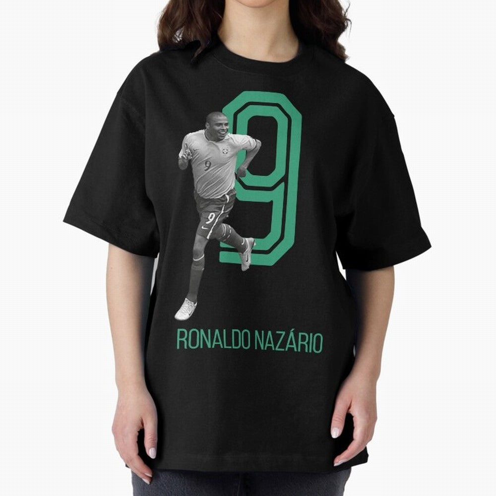 Ronaldo Naz¨¢rio Retro Oversized T-Shirt Carry the Dream of Global Football Passion for FIFA World Cup 2026 USA Canada Mexico, Inspired by Cristiano Ronaldo, Haaland and CR7, Argentina, Football History, Final Match Energy, Crowd Noise and Once in