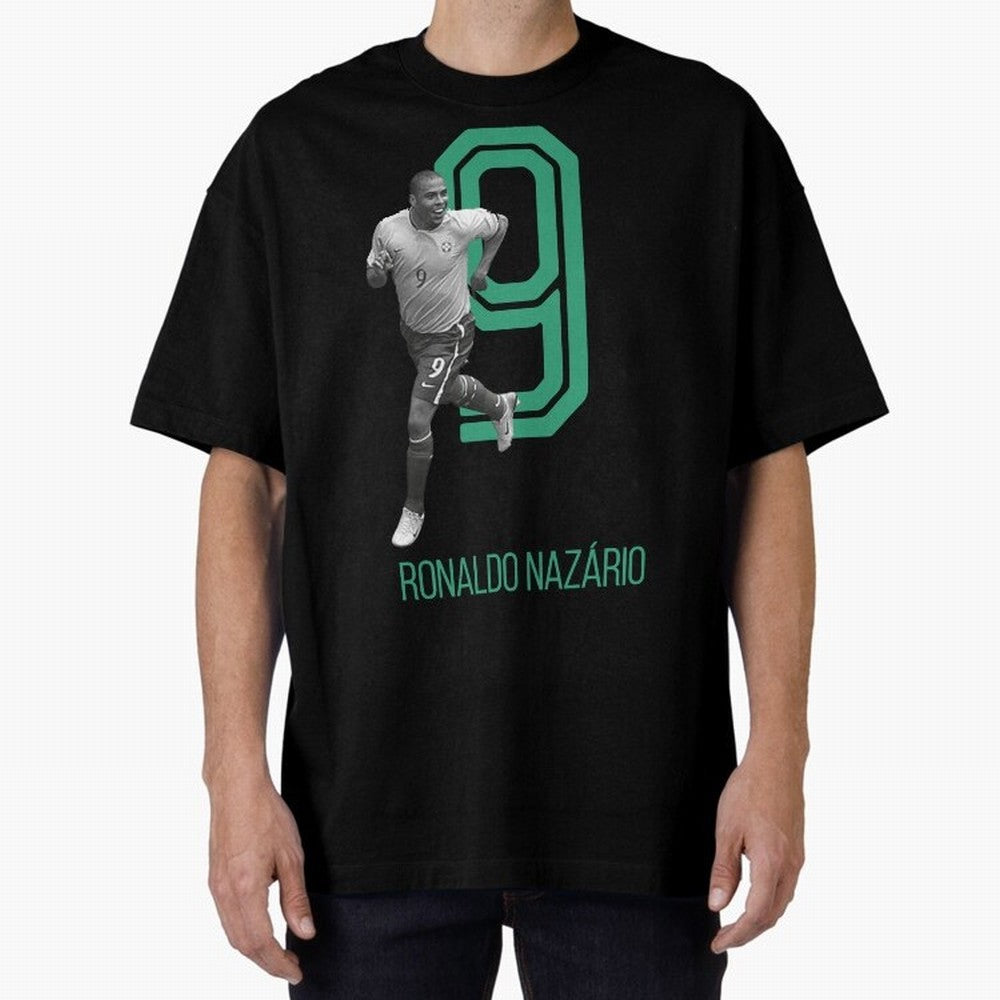 Ronaldo Naz¨¢rio Retro Oversized T-Shirt Carry the Dream of Global Football Passion for FIFA World Cup 2026 USA Canada Mexico, Inspired by Cristiano Ronaldo, Haaland and CR7, Argentina, Football History, Final Match Energy, Crowd Noise and Once in