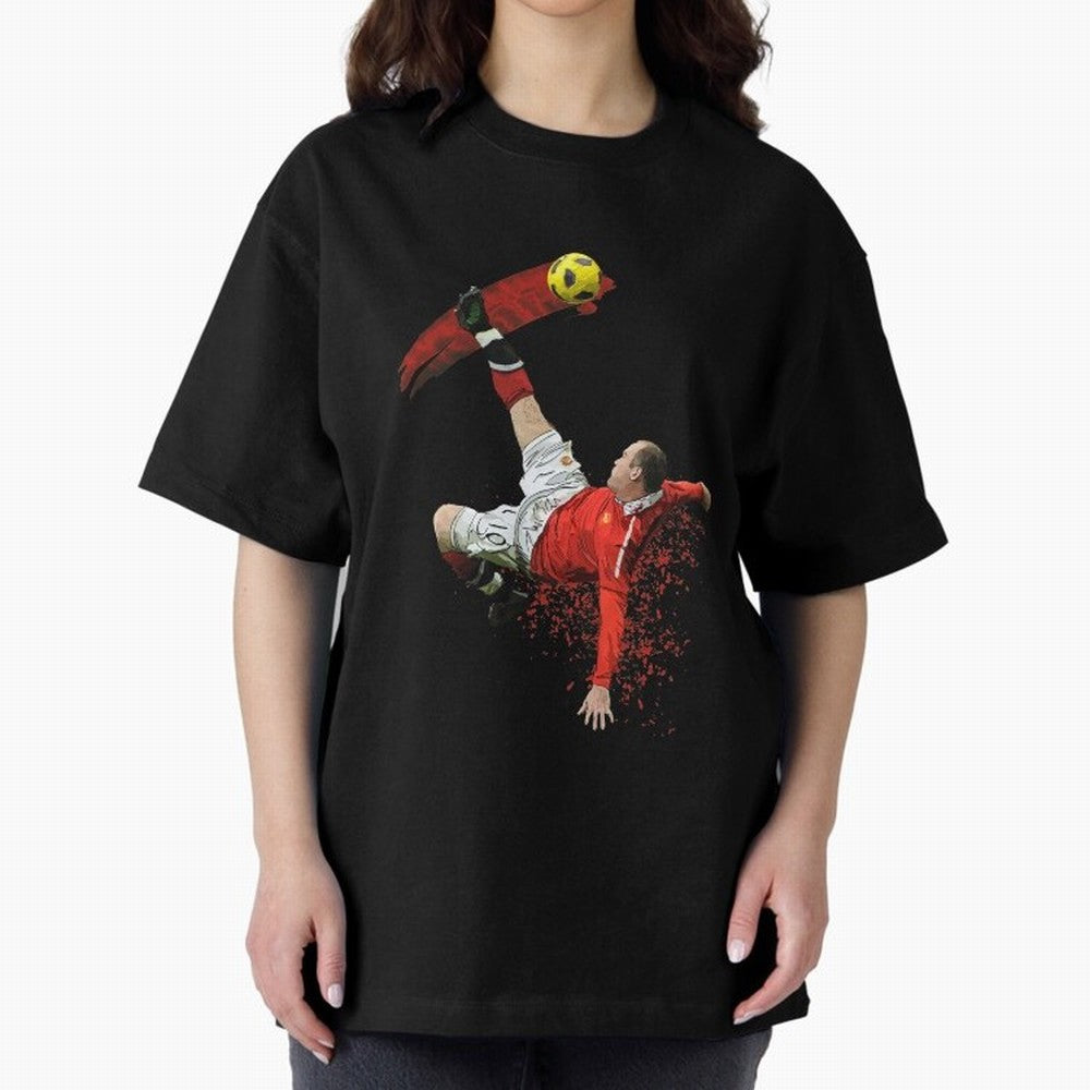Wayne Rooney Oversized T-Shirt Bring Match Day Fire to FIFA World Cup 2026 USA Canada Mexico for Fans of Cristiano Ronaldo and Spain, Bringing Football Festival Excitement, Trophy Ambitions, Country Rivalries and Star Player Buzz; Ideal for