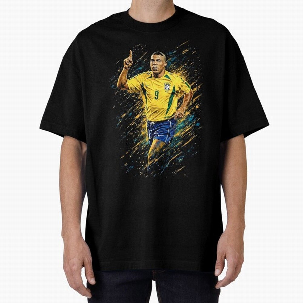 R9 Ronaldo Football Legend Oversized T-Shirt Experience the Global Stage of FIFA World Cup 2026 USA Canada Mexico Spirit, Made for England, Mbappe, Football History, Final Match Energy, Crowd Noise and Once in a Lifetime Moments; Ideal for Football