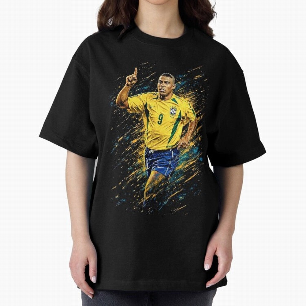 R9 Ronaldo Football Legend Oversized T-Shirt Experience the Global Stage of FIFA World Cup 2026 USA Canada Mexico Spirit, Made for England, Mbappe, Football History, Final Match Energy, Crowd Noise and Once in a Lifetime Moments; Ideal for Football