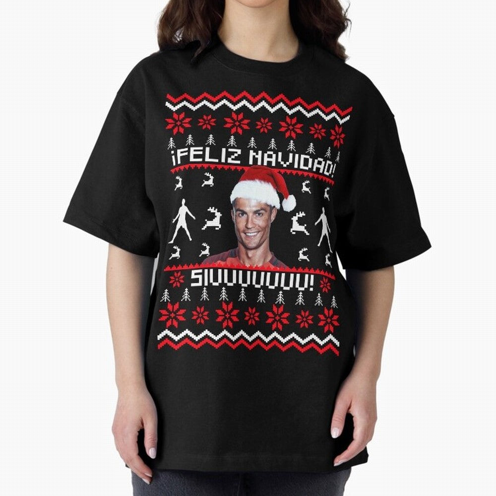 Cristiano Ronaldo El Bicho SIUU Ugly Sweater Oversized T-Shirt Honor Champions and Dreams in FIFA World Cup 2026 Group Stage Inspired by Messi, CR7 and Mbappe, Brazil, Portugal and Argentina Energy, Game Day Rituals, Football Legends, Country Pride