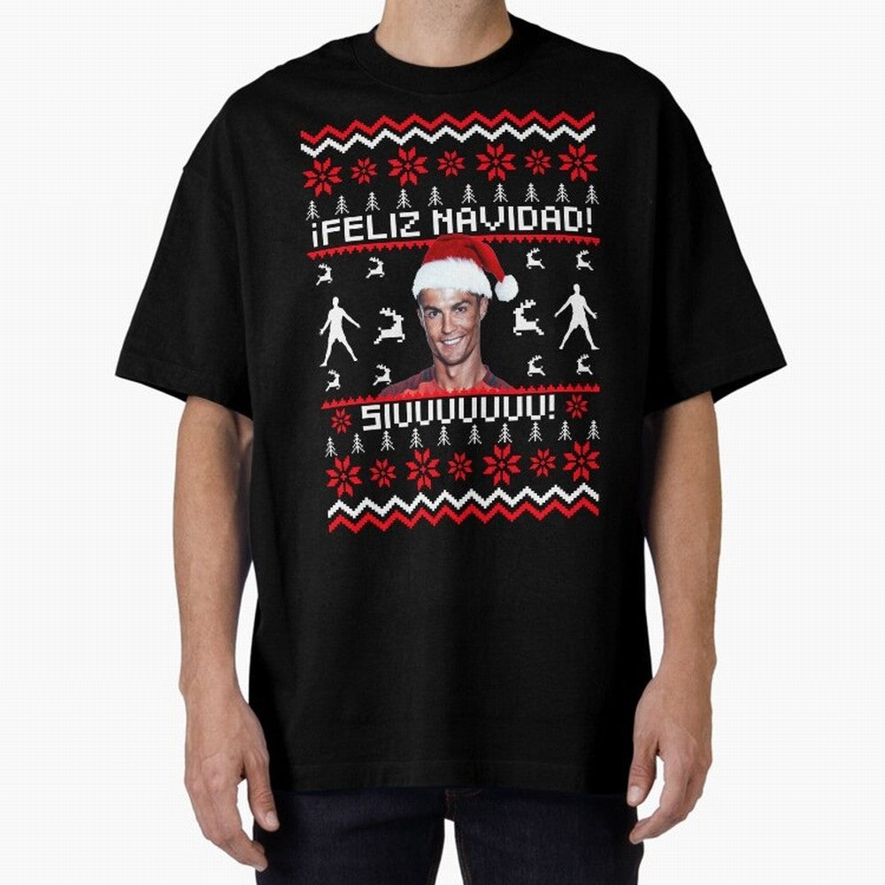 Cristiano Ronaldo El Bicho SIUU Ugly Sweater Oversized T-Shirt Honor Champions and Dreams in FIFA World Cup 2026 Group Stage Inspired by Messi, CR7 and Mbappe, Brazil, Portugal and Argentina Energy, Game Day Rituals, Football Legends, Country Pride