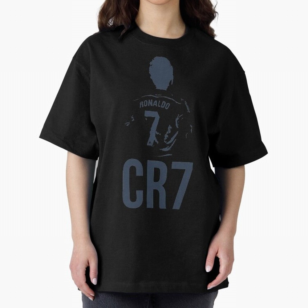CR7 - Cristiano Ronaldo Oversized T-Shirt Bring Retro Soccer Energy to Global Football Passion for FIFA World Cup 2026 USA Canada Mexico, Filled with Cristiano Ronaldo, Haaland and CR7, France, Vintage Soccer Flavor, Modern Football Stars, National