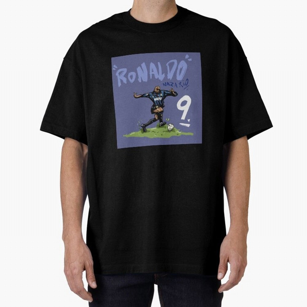 Ronaldo Nazario. Oversized T-Shirt Celebrate National Team Dreams in Match Day Hype around FIFA World Cup 2026, Messi and Cristiano Ronaldo, Portugal, Supporter Pride, Iconic Celebrations, Legendary Names and Global Match Day Energy; Ideal for Fans