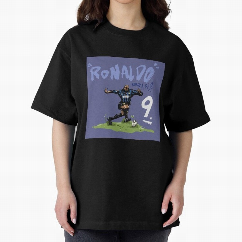 Ronaldo Nazario. Oversized T-Shirt Celebrate National Team Dreams in Match Day Hype around FIFA World Cup 2026, Messi and Cristiano Ronaldo, Portugal, Supporter Pride, Iconic Celebrations, Legendary Names and Global Match Day Energy; Ideal for Fans