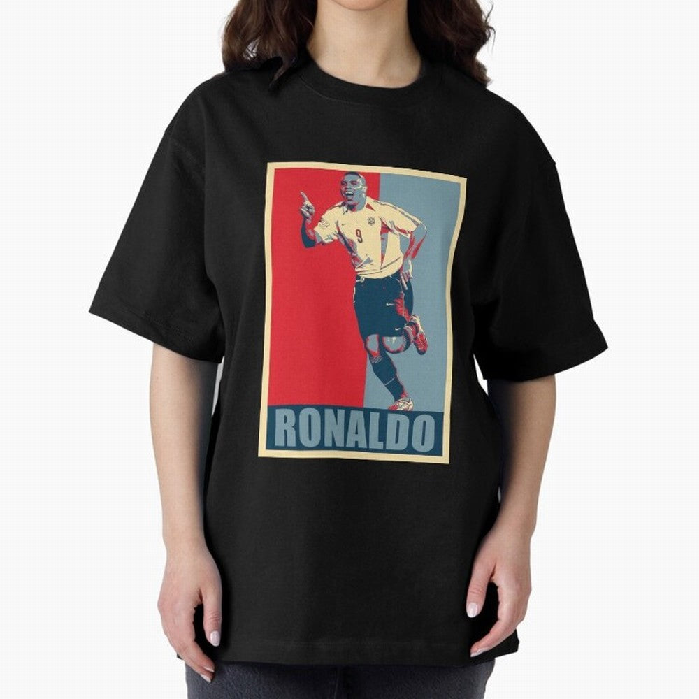Ronaldo De Lima Celebration Oversized T-Shirt Step into Match Day Hype around FIFA World Cup 2026 USA Canada Mexico, Mbappe and Neymar, Argentina, France and Brazil, Football Festival Excitement, Trophy Ambitions, Country Rivalries and Star Player