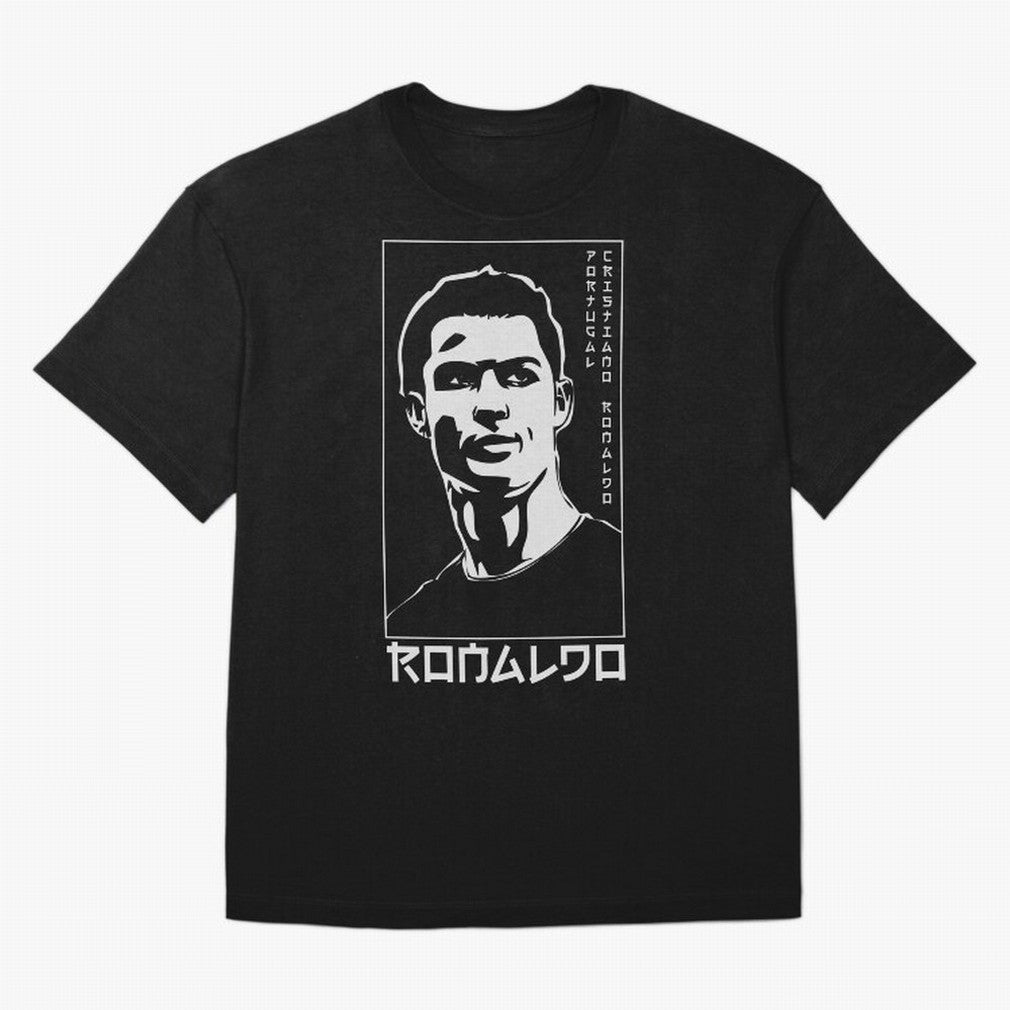 Ronaldo Japanese Style Portrait art illustration Oversized T-Shirt Celebrate Supporters United by FIFA World Cup 2026 USA Canada Mexico Highlighting Mbappe and Neymar, Argentina Energy, Game Day Rituals, Football Legends, Country Pride and the Road