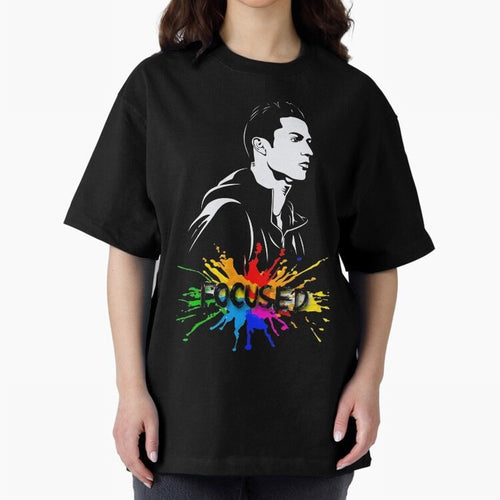 Christiano Ronaldo Focused Oversized T-Shirt Feel the Heartbeat of FIFA World Cup 2026 Group Stage for Fans of Haaland and England and Germany, Bringing Football Passion, Legendary Performances, Festival Vibes and Supporter Community; Created for