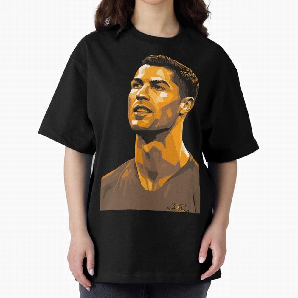 Ronaldo Oversized T-Shirt Celebrate Soccer Greatness during Global Football Passion for FIFA World Cup 2026, Filled with Messi, England and Germany, Stadium Chants, National Pride, Trophy Dreams and Unforgettable Football Memories; Perfect for