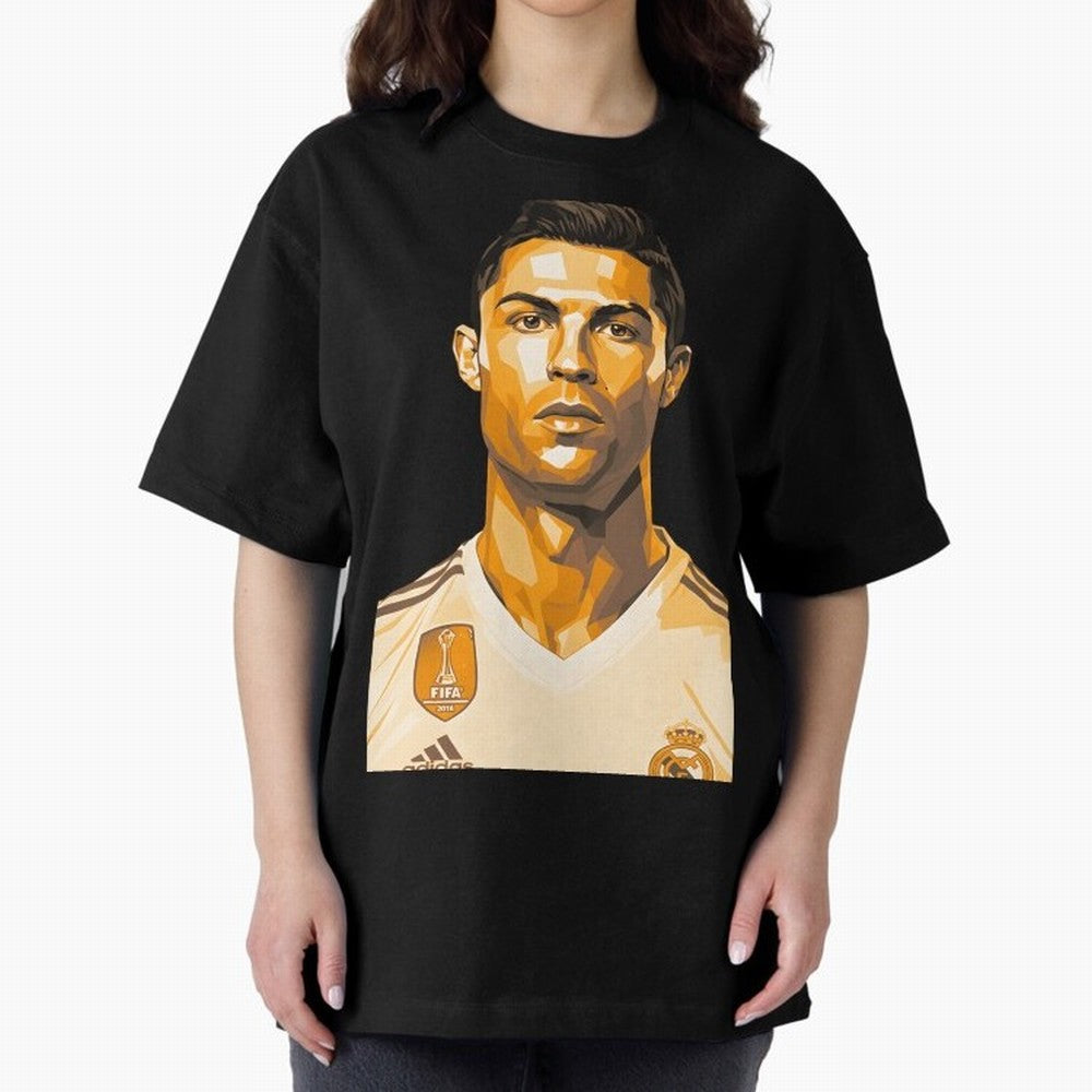 Ronaldo Oversized T-Shirt Fuel Your Fan Pride for Global Football Passion for FIFA World Cup 2026 USA Canada Mexico, with Messi, Neymar and Mbappe, Argentina, France and Brazil, Match Day Excitement, Supporter Culture, Golden Goals and Global